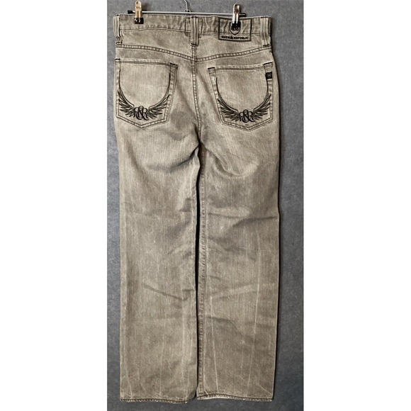 Rock & Republic Other - Rock & Republic Motor Jeans 29x30 Grunge Straight Leg Winged Pocket Y2K Rocker